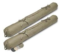 Beautissu 2X Boudin Bas de Porte 120 cm Taupe - Bas de Porte Isolant Anti Froid & Anti Bruit 120x10 cm - Boudin de Fenêtre avec Passant pour Porte, Fenêtre et Porte de Jardin - Viento