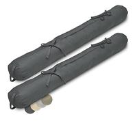 Beautissu 2X Boudin Bas de Porte 90 cm Anthracite - Bas de Porte Isolant Anti Froid & Anti Bruit 90x10 cm - Boudin de Fenêtre avec Passant pour Porte, Fenêtre et Porte de Jardin - Viento