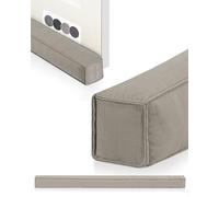 Beautissu 2X Boudin de Porte Isolant d'Entrée 140 cm - Bas de Porte Anti Froid Bruit - Coussin Anti Courant d’Air pour Fenêtre - Coupe Vent Tissu Gris Clair pour Isolation Thermique - Marin