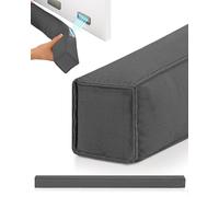 Beautissu 2x boudin de porte isolant d'entrée avec aimants coupe vent tissu | 120cm anthracite bas de anti froid bruit coussin courant d'air fenêtre isolation thermique aimanté arrête Marin