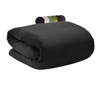 Beautissu Aurelia Plaid Polaire 130x150cm - Couverture Douce, Douillette & Confortable en Microfibre pour Le Canapé et comme Couvre-Lit - Plaid Noir