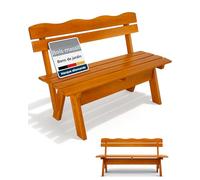 Beautissu Banc Exterieur Jardin Résistant aux Intempéries 2 Places 120 cm - Banc de Jardin Exterieur en Bois Massif Résistant à l'usure Robuste & Laqué pour Balcon Terrasse Cour Intérieure - RD