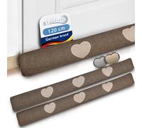 Beautissu Bas de Porte 2X en Coton Contre Le Froid avec Remplissage Poids | 120cm 1 kg marron boudin de fenêtre coussin robuste tenue ferme protection bloque courant air isolation arrête Tuuli HR