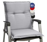 Beautissu Base NL Coussin Fauteuil de Jardin 100x50x6cm - Coussin Assise Gris Clair pour Jardin, Balcon, Camping - Matelas Coussin Chaise à Dossier Bas
