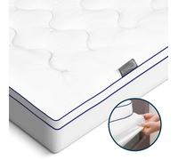 Beautissu BeauNuit MT Base Surmatelas avec Housse Intégrée 100x200 cm - Rembourrage en Mousse de 3 cm pour et Matelas jusqu'à 30 cm