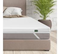 Beautissu BeauNuit MT Lux 7 Secteurs Surmatelas 180x200 cm avec Mousse Visco Epaisseur 7 cm - Surmatelas pour Sommier à Ressorts & Matelas jusqu'à 30 cm Protège-Matelas Antidérapant & Respirant