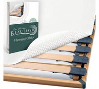 Beautissu Protege Matelas BEAUTECT - Isolateur sommier à Lattes - avec Picots Souples - Aleze Protege Matelas Lavable - sous-Matelas Blanc 70x140cm