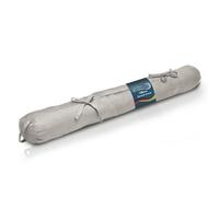 Beautissu Boudin Bas de Porte - 100% Coton - 100x10cm Gris Clair - Avec Passant - Isolant pour Fenêtre et Porte de Jardin - Viento