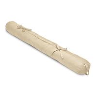 Beautissu Boudin Bas de Porte - 100% Coton - 120x10cm Crème - Boudin de fenêtre avec Passant - Bas de Porte Isolant - pour Porte, fenêtre et Porte de Jardin - Viento