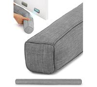Beautissu Boudin de Porte Isolant d'Entrée 80 cm avec Aimants - Bas de Porte Anti Froid - Coussin Anti Courant d’Air pour Fenêtre - Coupe Vent Tissu Gris pour Isolation Thermique - Levante