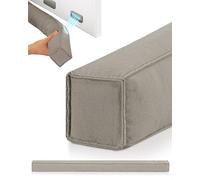 Beautissu Boudin de Porte Isolant d'Entrée 90 cm avec Aimants - Bas de Porte Anti Froid Bruit - Coussin Anti Courant d’Air pour Fenêtre - Coupe Vent Tissu Gris Clair pour Isolation Thermique - Marin