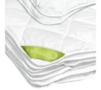 Beautissu Couette 4 Saisons Double en Microfibre 2 Parties à Combiner Hiver | 155x220cm été et Couverture Boutons-Pression séparable anti allergie chaude boutons pression réversible toutes BeauNuit JD