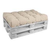 Beautissu Coussin Assise Euro Palette 120x80x15 cm ECO Style - 1x Coussin Matelas Palette Nature Coussin Lounge Extérieur & Intérieur Coussin pour Canape Salon Jardin Coussin Banquette
