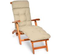 Beautissu Coussin bain de soleil Flair DC 200x50x8cm - Nature - Coussin transat Coussin chaise longue Coussin jardin