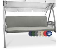 Beautissu Coussin Balancelle 3 Places - Lot de 2 (Assise + Dossier) 180x50 cm - Coussin Extérieur Lavable avec Fermeture Éclair - Gris - Loft HS