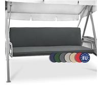 Beautissu Coussin Balancelle 3 Places - Lot de 2 (Assise + Dossier) 180x50 cm - Coussin Extérieur Lavable avec Fermeture Éclair - Anthracite - Loft HS
