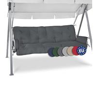Beautissu Coussin balancelle, balancoire : Coussin Banquette + Coussins accoudoirs Flair HS 180x50x8cm - Gris Graphite