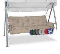 Beautissu Coussin balancelle, balancoire : Coussin Banquette + Coussins accoudoirs Flair HS 180x50x8cm - Nature