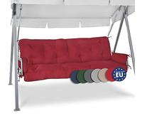 Beautissu Coussin balancelle, balancoire : Coussin Banquette + Coussins accoudoirs Flair HS 180x50x8cm - Rouge