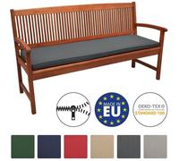 Beautissu Coussin Banc Banquette Loft BK 100x48x5 cm - Anthracite - Jardin Terrasse Balcon Extérieur (Banc non inclus)