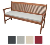 Beautissu Coussin banc Base BK 100x48x5cm Gris clair - Coussin banquette pour terrasse - Matelas exterieur confortable