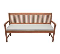Beautissu Coussin Banc Extérieur Jardin Déhoussable - Banquette pour Terrasse - Matelas Confortable - 120x48x5cm Gris Clair - Base BK