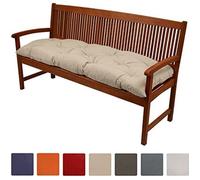 Beautissu Coussin banc Flair BK 100x50x10cm - Nature - Coussin pour banc de jardin, terrasse, balcon, balancelle