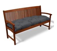 Beautissu Coussin pour bancs Flair BK 180 x 50 x 10 cm Confortable rembourré Banc de jardin / Balançoire Hollywood Gris