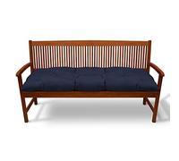 Beautissu Coussin Banc Flair BK - Extérieur pour Jardin, Terrasse, Balcon - Balancelle, Banquette - 150x50cm - Bleu Foncé