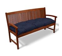 Beautissu Coussin Banc Flair BK - Extérieur pour Jardin, Terrasse, Balcon - Balancelle, Banquette - 180x50cm - Bleu Foncé