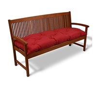 Beautissu Coussin Banc Flair BK - Extérieur pour Jardin, Terrasse, Balcon - Balancelle, Banquette - 180x50x10cm - Rouge