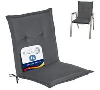 Beautissu Coussin Bas Dossier extérieur pour Chaise Jardin de Haute qualité | 100x50x6cm anthracite de mousse galette assise Loft NL