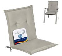 Beautissu Coussin Bas Dossier extérieur pour Chaise Jardin de Haute qualité | 100x50x6cm gris clair de mousse galette assise Loft NL