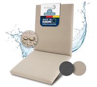 Beautissu Coussin Chaise Jardin Bas Dossier 100% Imperméable 100x50 cm - Résistant-UV Confortables & Facile à Entretenir Lavable - Quick Dry Coussin Exterieur Fauteuil Jardin Beige