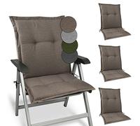 Beautissu Coussin Dossier Bas extérieur Jardin Chaise 4 Matelas épais Fait