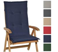 Beautissu Coussin dossier haut Loft HL 120x50x6cm Bleu foncé - Coussin chaise dossier haut - Coussin exterieur jardin