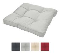 Beautissu Coussin extérieur Jardin Assise - Coussin Chaise Jardin idéal pour extérieur, Jardin, Balcon - XLuna - 40x40x10 cm - Gris Clair