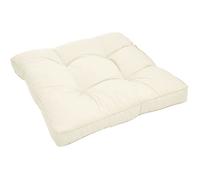Beautissu Coussin extérieur Jardin Assise - Coussin Chaise Jardin idéal pour extérieur, Jardin, Balcon - XLuna - 60x60x10 cm - Nature