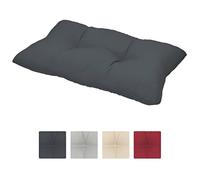 Beautissu Coussin extérieur imperméable Xluna 70x40x12cm - Gris graphite - Pour Dossier - Idéal pour extérieur jardin balcon