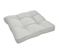 Beautissu Coussin extérieur imperméable Xluna 70x70x10cm - Gris clair - Pour Assise - Idéal pour extérieur jardin balcon