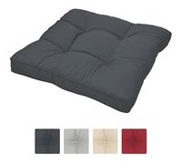 Beautissu Coussin extérieur imperméable Xluna 70x70x10cm - Gris graphite - Pour Assise - Idéal pour extérieur jardin balcon