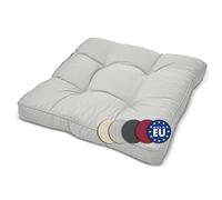 Beautissu Coussin extérieur Jardin Assise - Coussin Chaise Jardin idéal pour extérieur, Jardin, Balcon - XLuna -70x70x10 cm - Gris Clair