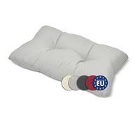Beautissu Coussin extérieur Jardin Dossier - Coussin Chaise Jardin idéal pour extérieur, Jardin, Balcon - XLuna - 70x40x12 cm - Gris Clair