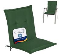 Beautissu Coussin extérieur Jardin pour Chaise Loft NL - 100x50x6cm Vert foncé - Coussin Bas Dossier - Coussin Chaise Jardin de Haute qualité