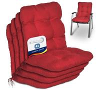 Beautissu Coussin Extérieur Jardin Set de 4 pour Chaise Fauteuil transat