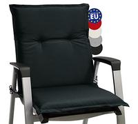 Beautissu Coussin Fauteuil de Jardin Assise Chaise à Dossier Bas Matelas | 100x50x6cm gris graphite pour balcon camping rembourrage épais Base NL