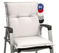 Beautissu Coussin Fauteuil de Jardin Assise Chaise à Dossier Bas Matelas | 100x50x6cm nature pour balcon camping rembourrage épais Base NL