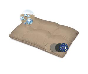Beautissu Coussin Fauteuil Jardin Dossier 60x40x12 cm - Résistant à l’Eau, Anti-Salissures & Lavable - Coussin Salon de Jardin Exterieur Déperlant pour Canapé Chaise Banc Terrasse Balcon - Nature