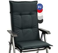 Beautissu Coussin Fauteuil Jardin Haut Dossier 120x50 cm Base HL - Antidérapant & Résistant Lumière UV 5 - Confortable Matelas Coussin Assise Chaise Exterieur Jardin Terrasse Balcon - Gris Clair