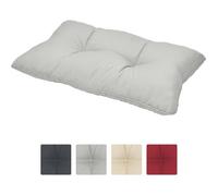 Beautissu Coussin extérieur Jardin Dossier - Coussin Chaise Jardin idéal pour extérieur, Jardin, Balcon - XLuna - 60x40x12 cm - Gris Clair